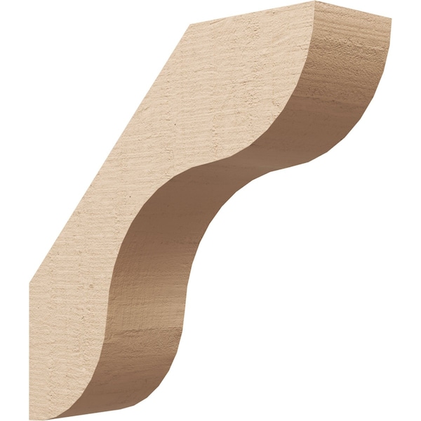 Ekena Millwork 5-inch W x 18-inch D x 18-inch H Carmel Rough Cedar Woodgrain TimberThane Knee Brace, Primed BRCUR05X18X18CARRCPR - main